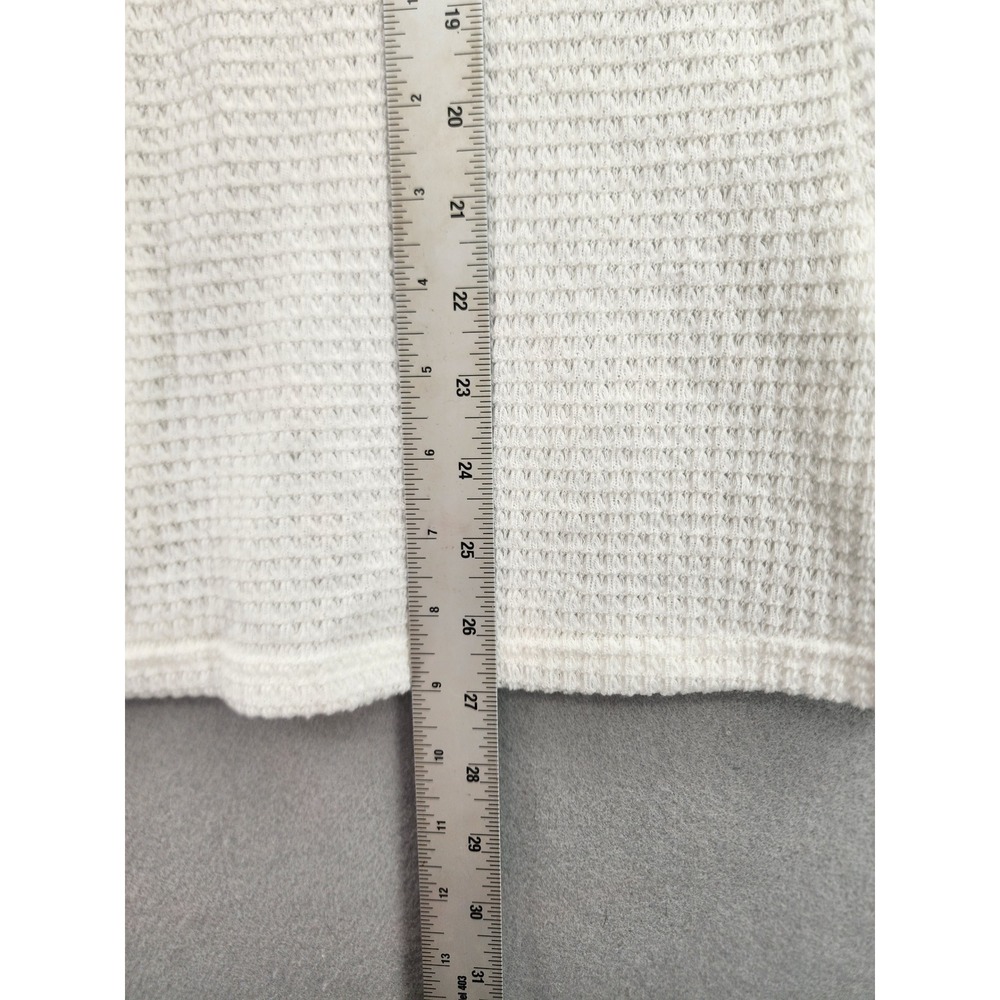 Dokotoo White Crochet Lace Waffle Knit Top Medium Short Sleeve Boho Blouse New - Picture 10 of 11